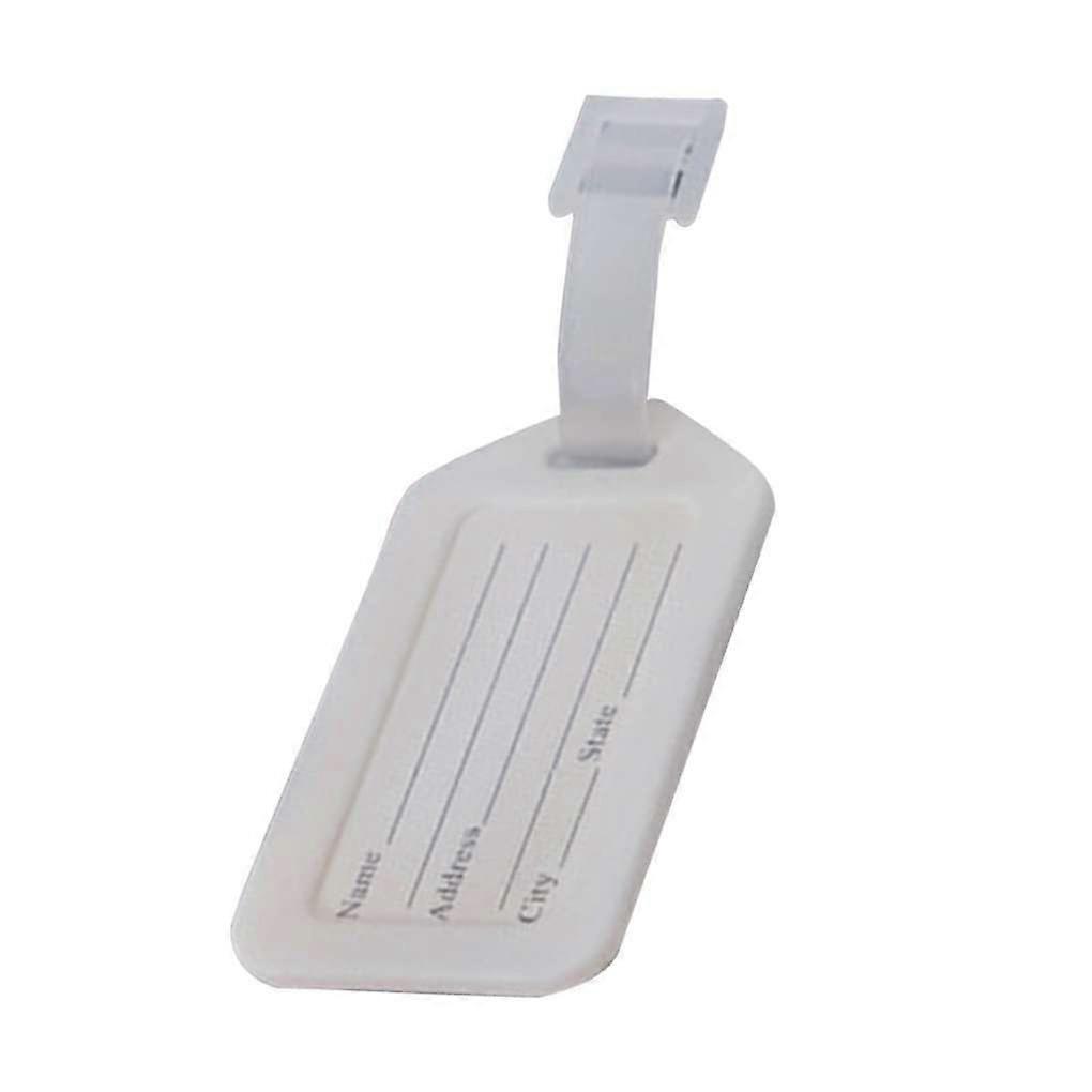 10Pcs Luggage Tag Travel Boarding Check Tag Label Name Address Color Ticket Card