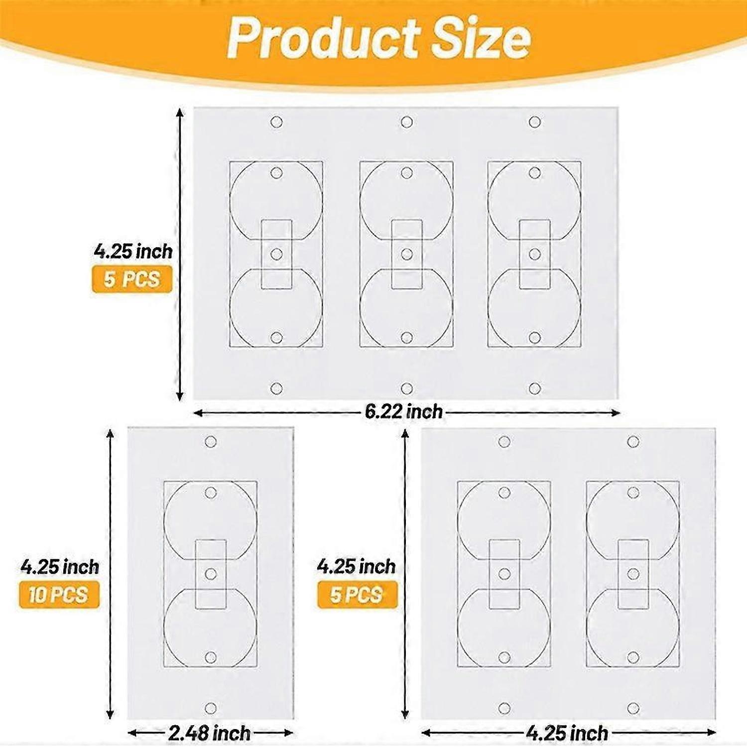 20Pcs Wall Insulation Outlet Insulators Sealers for Light, Switch