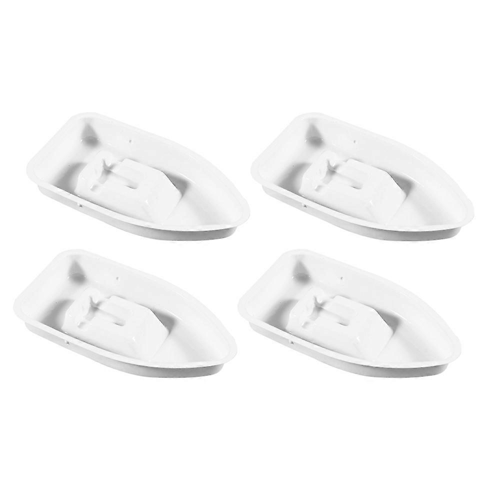 Sailboat Model DIY Boat Ship Toy for Playing 8Pcs White Plastic Set