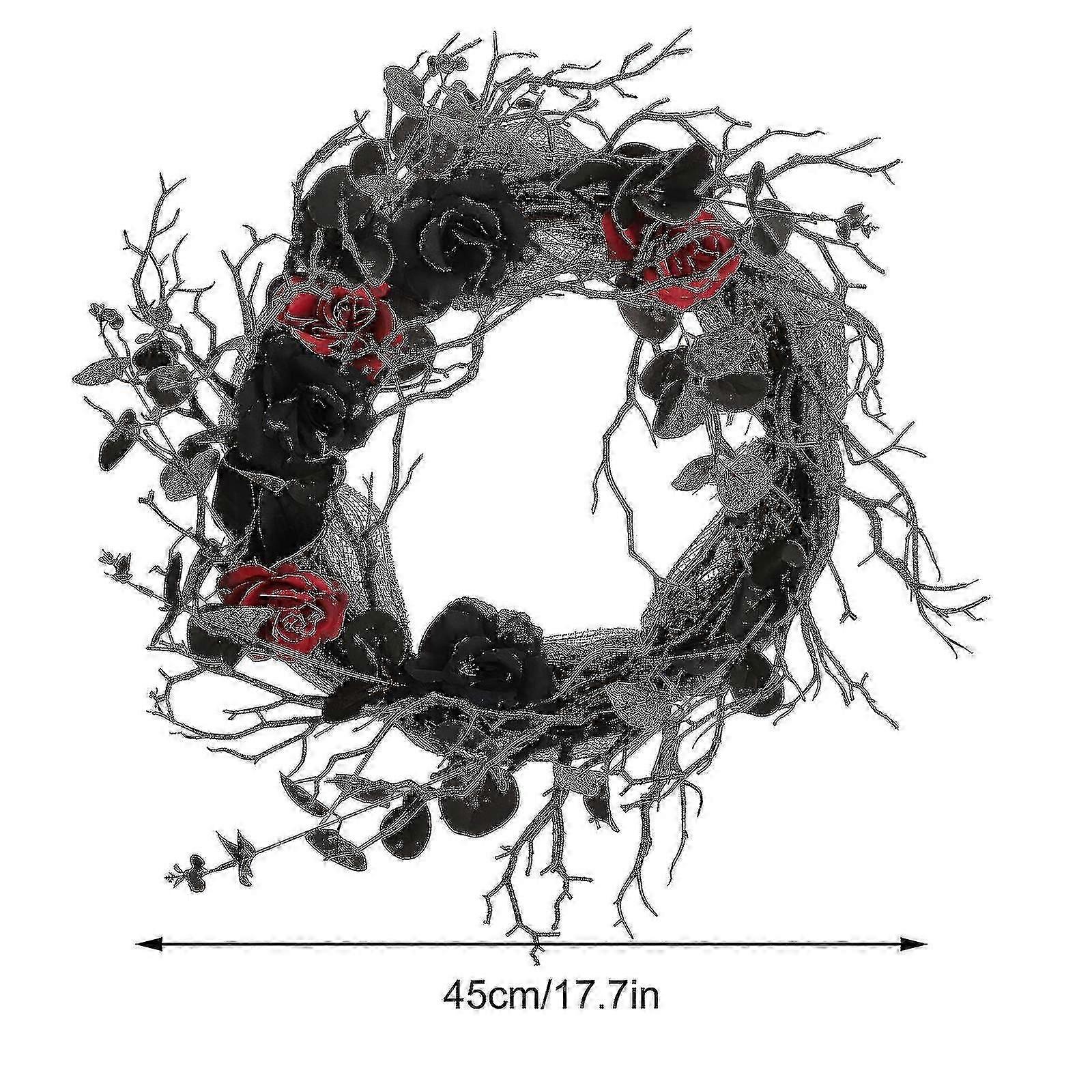 Wreath Door Hanging 18in Artificial Flower Party Supplies Halloween Decoration Garland