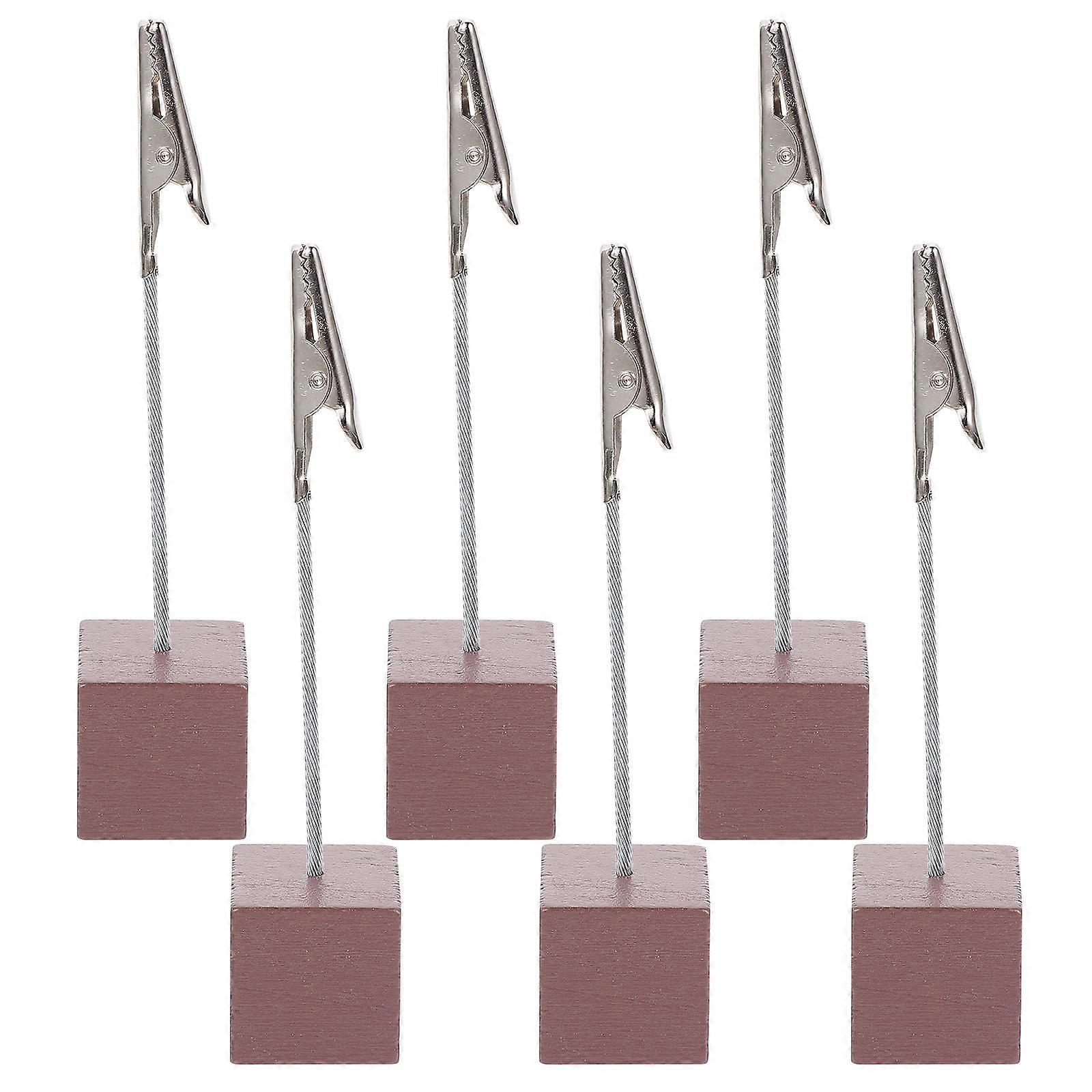 Office Memo Clips Creative Memo Clips for Storage 6Pcs Coffee Tone
