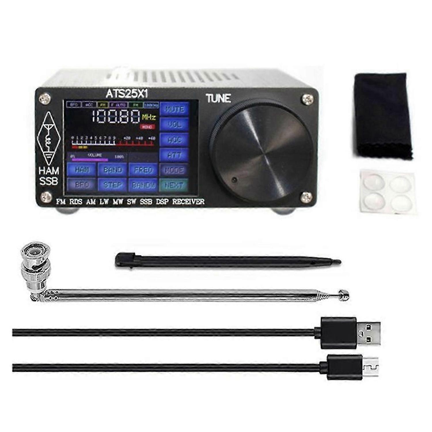 ATS-25X1 Si4732 Chip All Band Radio Receiver FM/LW/MW/SSB SSB Receiver with 2.4inch Touch Screen ATS