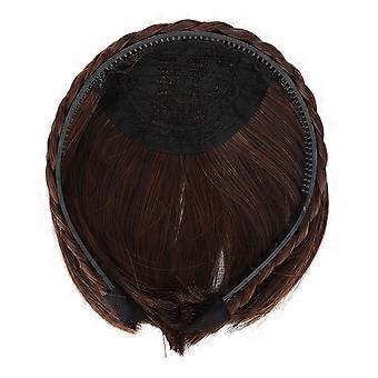 Femmes Bangs Perruque À La Mode Haute Température Cheveux Synthétiques Faux Bang Postiche Pour Un Usage QuotidienChâtain Clair