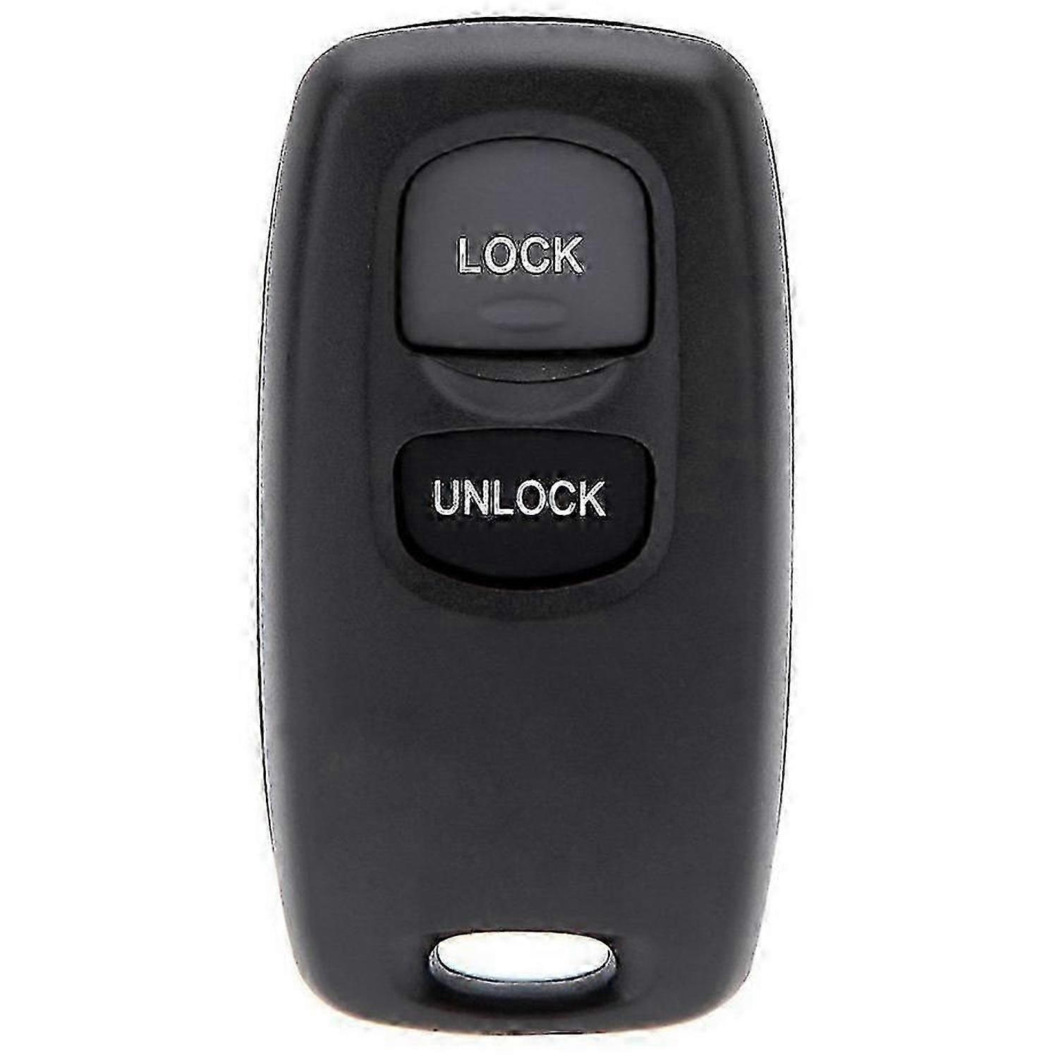 Uncut Key Replacement 2 Button Keyless Entry Remote Key Fob Shell Case and Button Pad Compatible with MAZDA 2 3 6 323 626