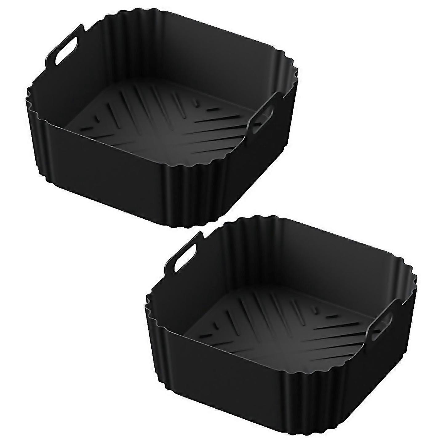 Für 2 Stück Heißluftfritteuse-Liner für Ninja Heißluftfritteuse-Liner Wiederverwendbarer Korb
