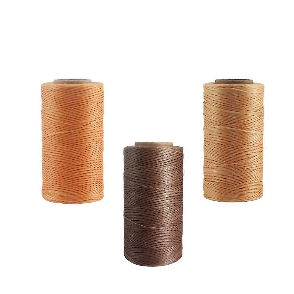 Crafting Waxed Thread 3Pcs Assorted Color 0.8Mm Wax Coating For DIY Projects