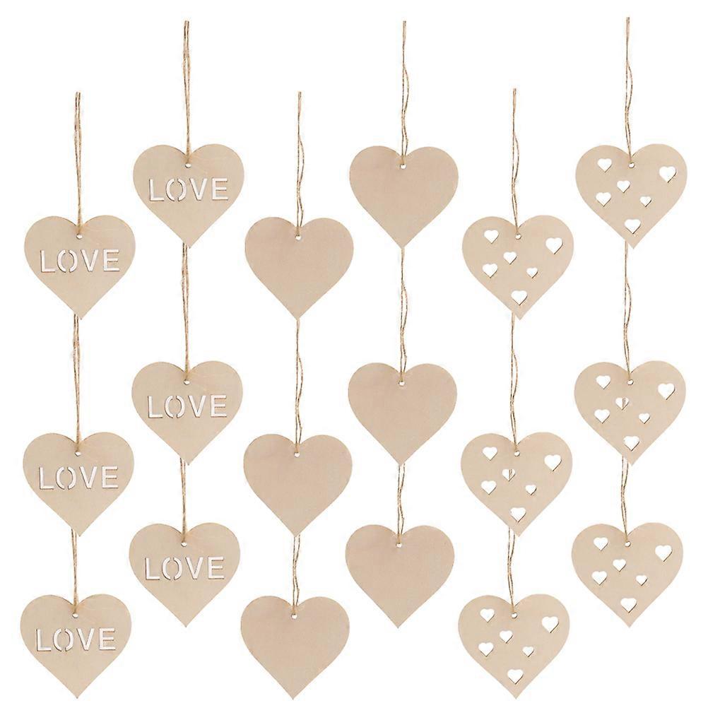 Heart Shaped Wood Cutouts 30Pcs Wooden Hearts For DIY Enthusiasts Personalization And Decoration