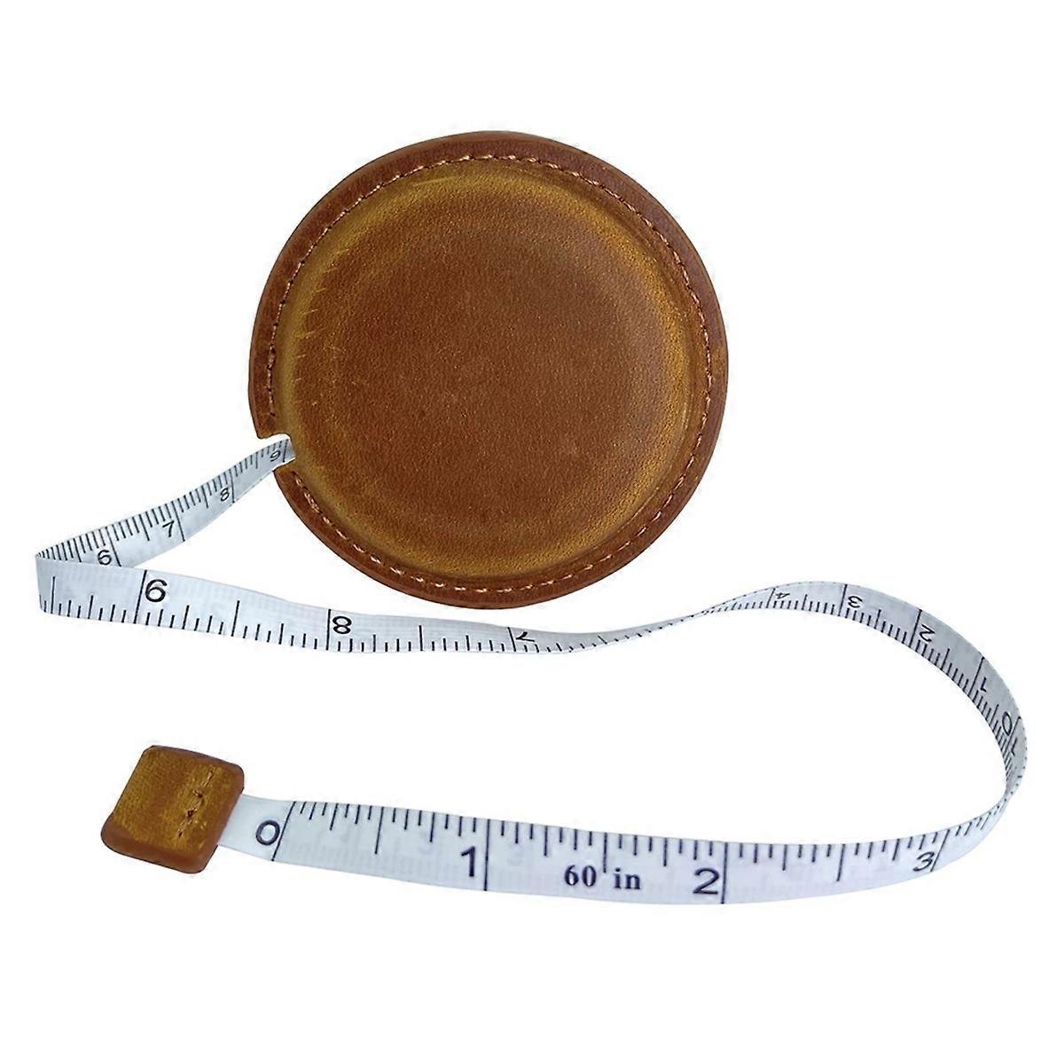 Retro Leather Retractable Measuring Tape Sewing Measure 1.5M/59 Dual Sided Leather Tape Measure