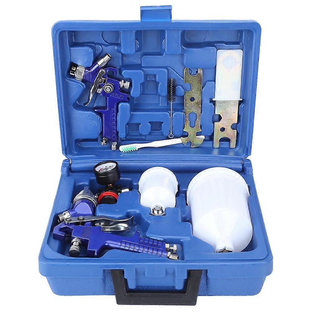 Pistolet à peinture HVLP à air comprimé avec entrée d'air 1/4, alimentation par gravité, buse 0,8/1,4 mm