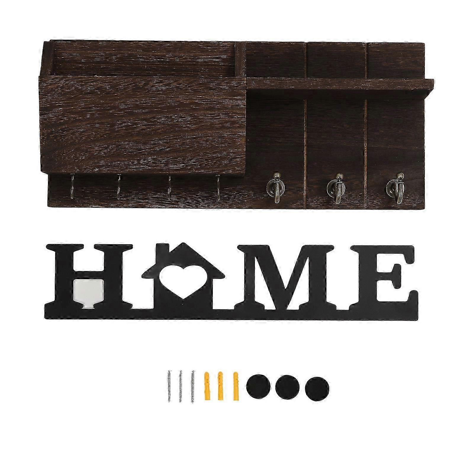 Mail Key Holder Anti Loss Sorting Divider Design Wood Key Organizer Rack for Living Room Entryway 2025