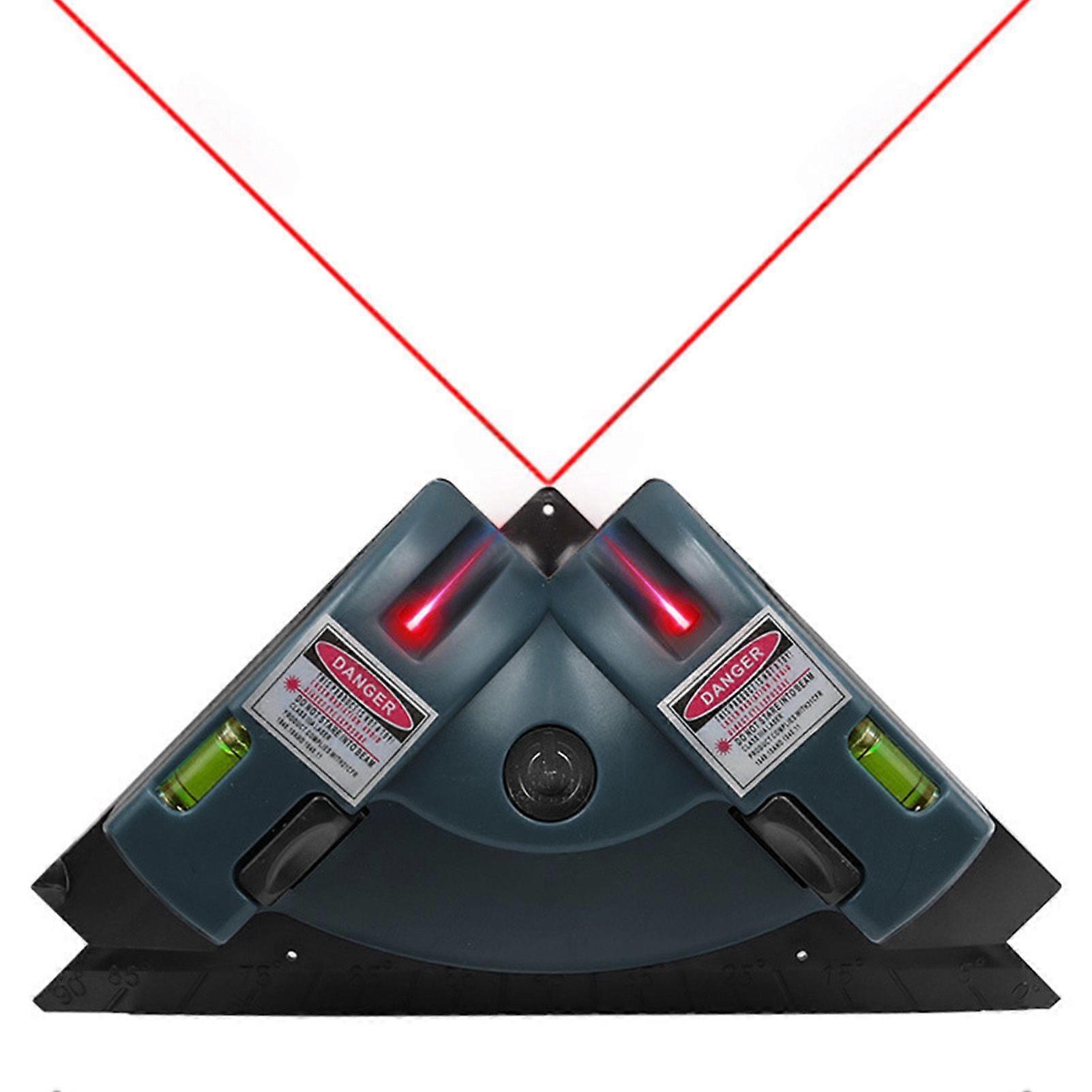 Right Angle Laser Projection Level Integrated Plastic Housing Infrared Horizontal Vertical Laser Line Level for Tile Blue