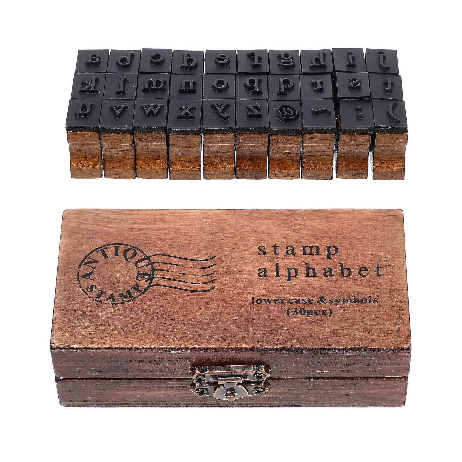 1Set Wooden Stamp for DIY Number Letter Stamps for Crafting and Scrapbook