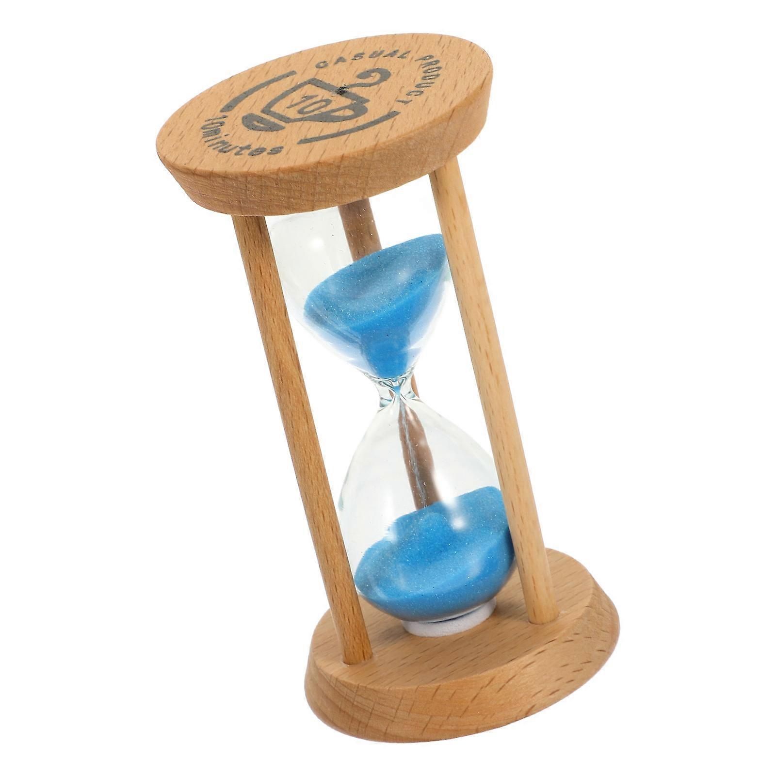 Wooden Sand Timer 10 Minute Hourglass for Desk Use 2Pcs Sand Clock