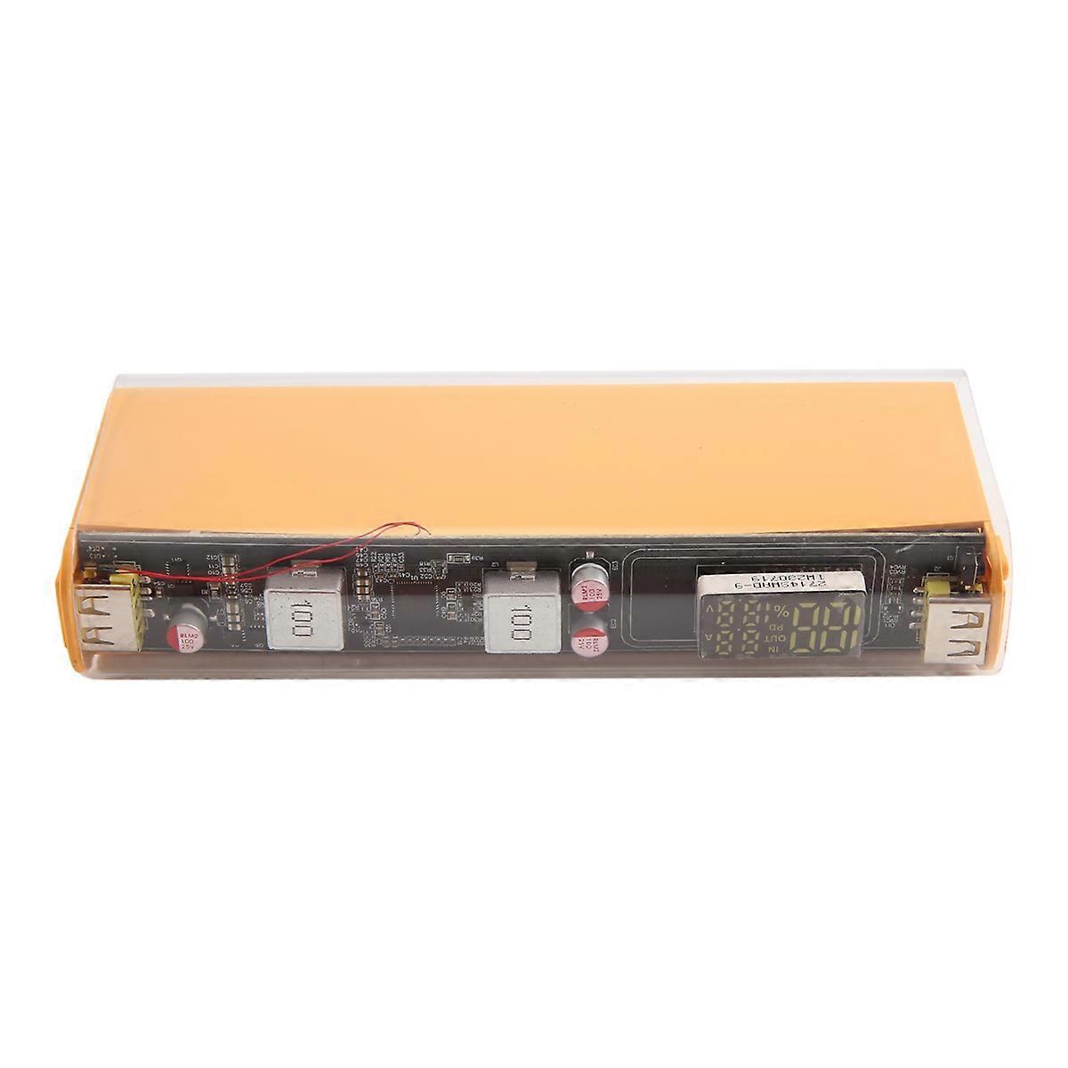 DIY Power Bank Case 100W with USB 18650/21700 Battery Case Yellow