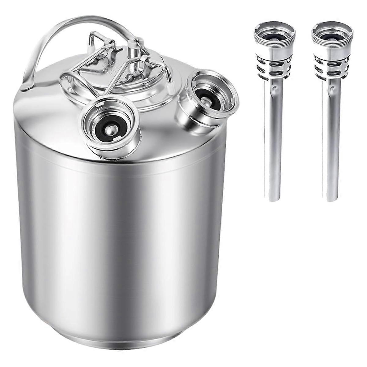 2.5 ליטר / 10 ליטר ניקוי נירוסטה עם 2 חניתות D, ערכת ניקוי Kegerator, מנקה קווי בירה