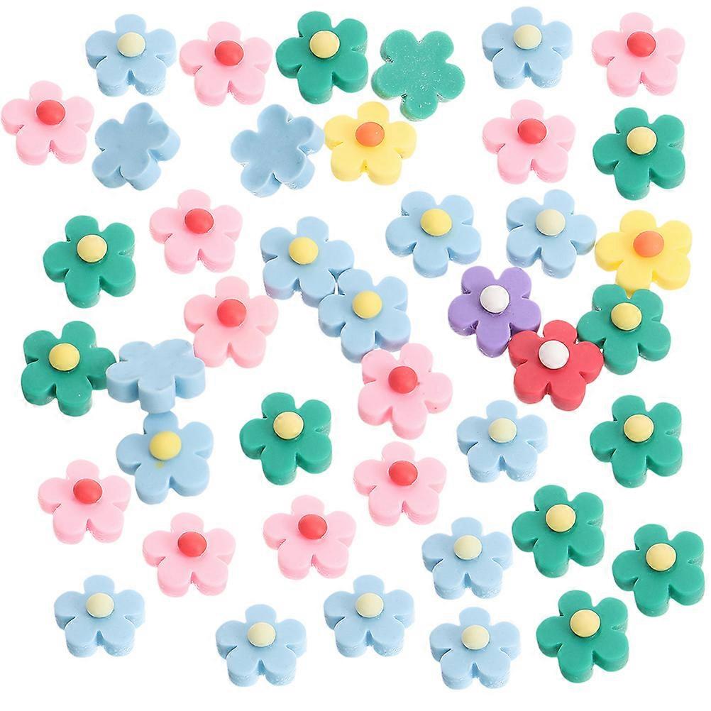 Resin Flower Charms Mini Ornaments for DIY Craft Making 500 Pieces Assorted Colors