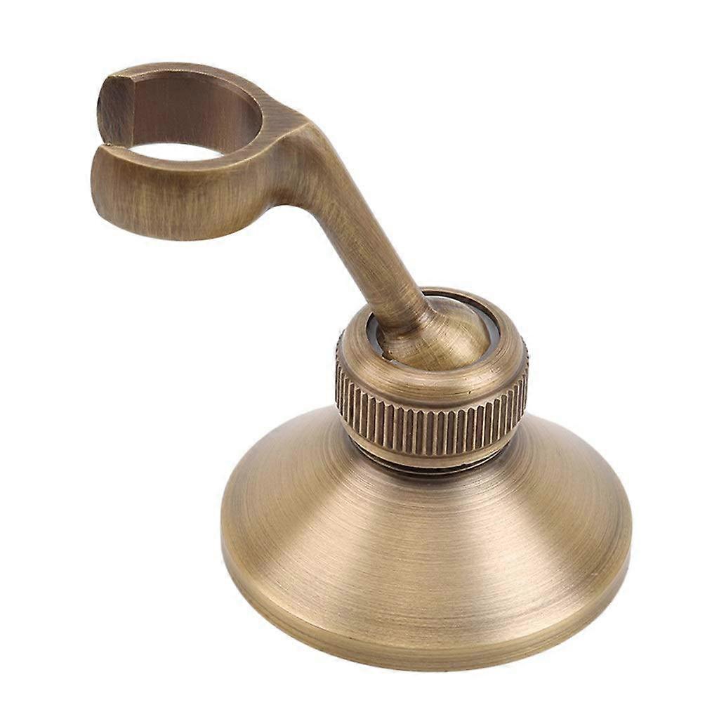 Shower Bracket Adjustable Hand Held Shower Holder Bracket for Bathroom, Golden Finish, Compatible with Standard Shower Rails