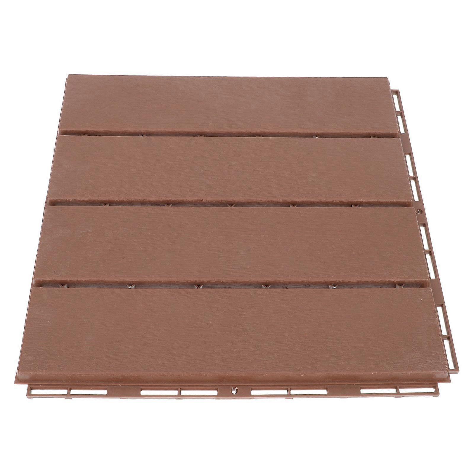 Balcony Wood-Plastic Floor for Waterproof Function 12Pcs Splicing Floor