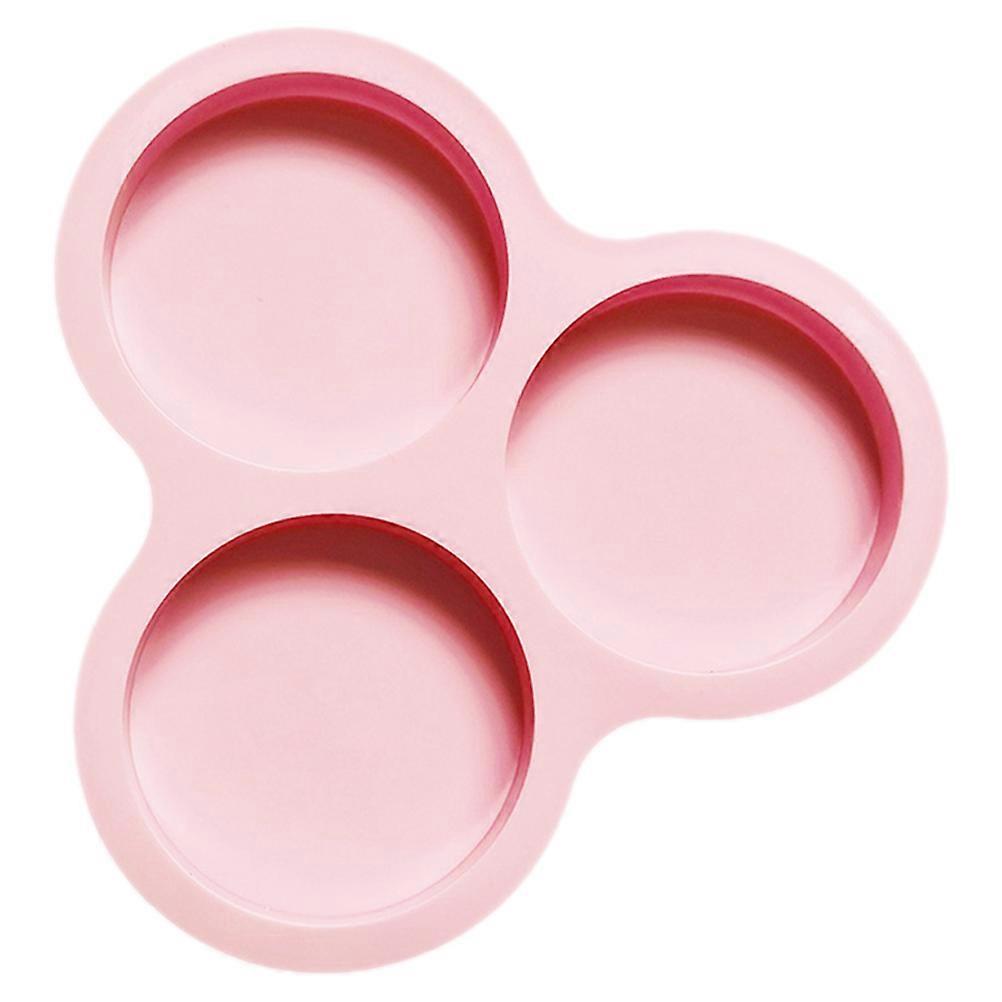 Round Silicone Muffin Mold 4 Pcs Pink Bakeware For Bakery And Cake Stores With Practical High Temperature Resistant Properties