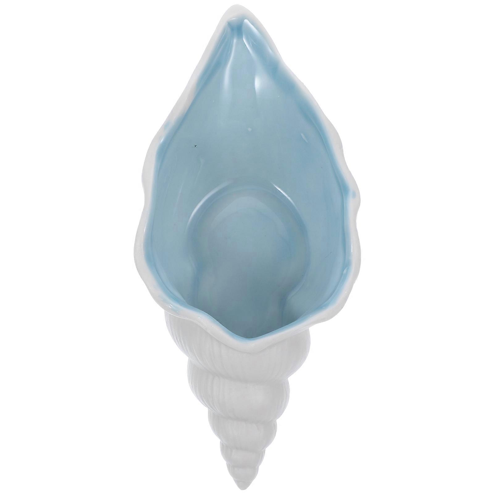 Ceramic Conch Bowl Jewelry Organizer Key Bowl Decorative Item for Home 17.8X8X5CM Multi Color 1Set