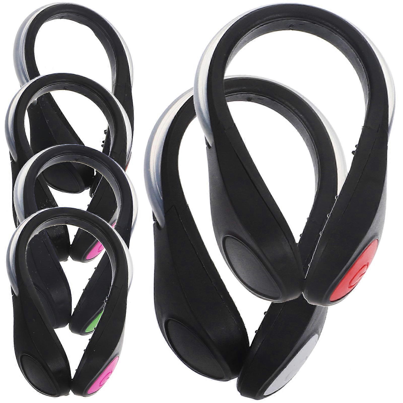 Black LED Shoe Clip Lights for Night Running with 12Pcs Flash Gear