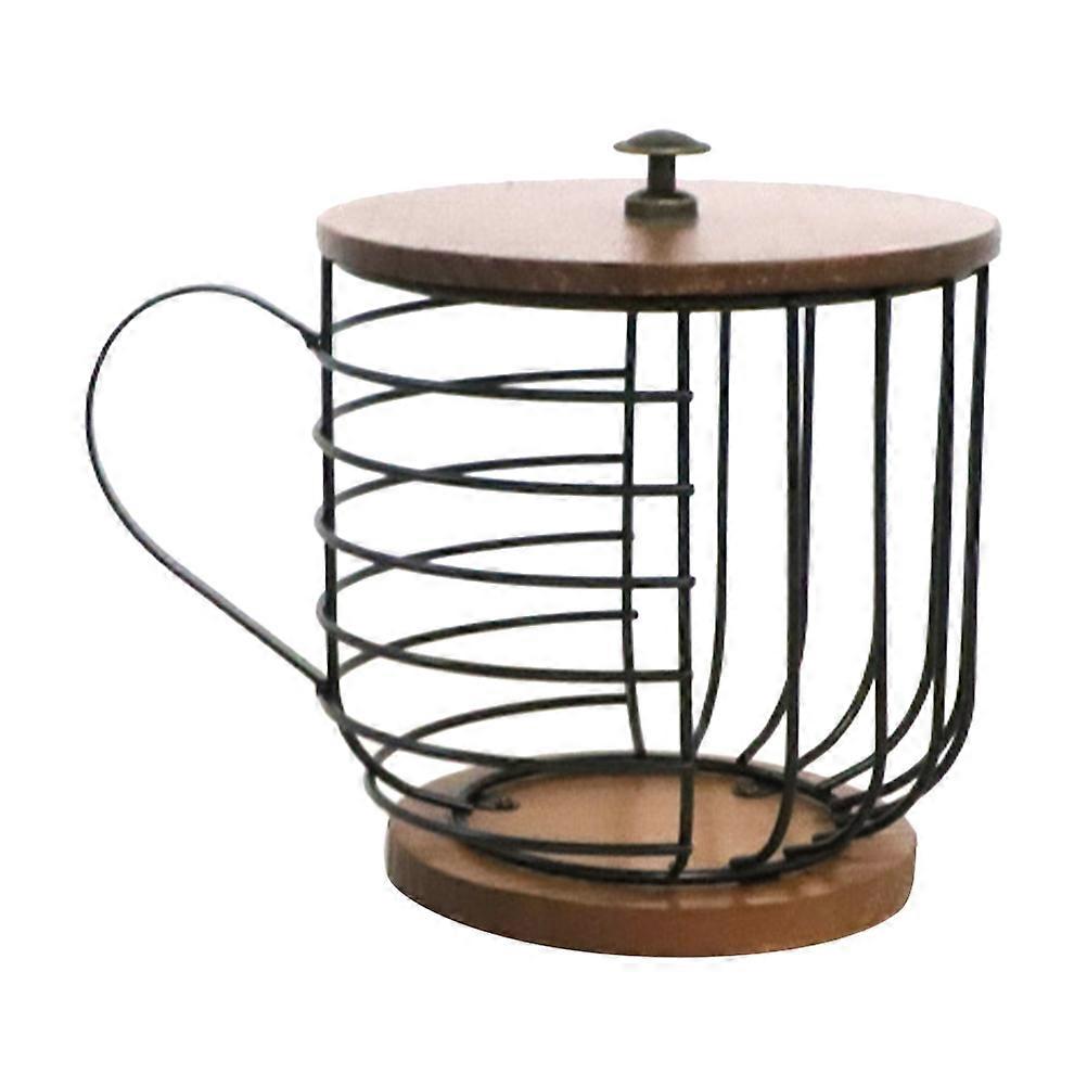 Cup Shape Desk Storage Basket with Lid 2Pcs for Home Organization Use