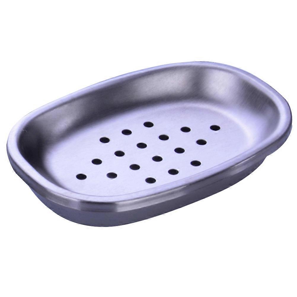 Soap Tray Double Layer Stainless Steel Holder for Soap Holding 2Pcs Silver
