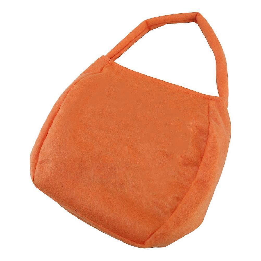 Orange Halloween Candy Pouch for Storage Use 4Pcs Plush Handheld Candy Buckets