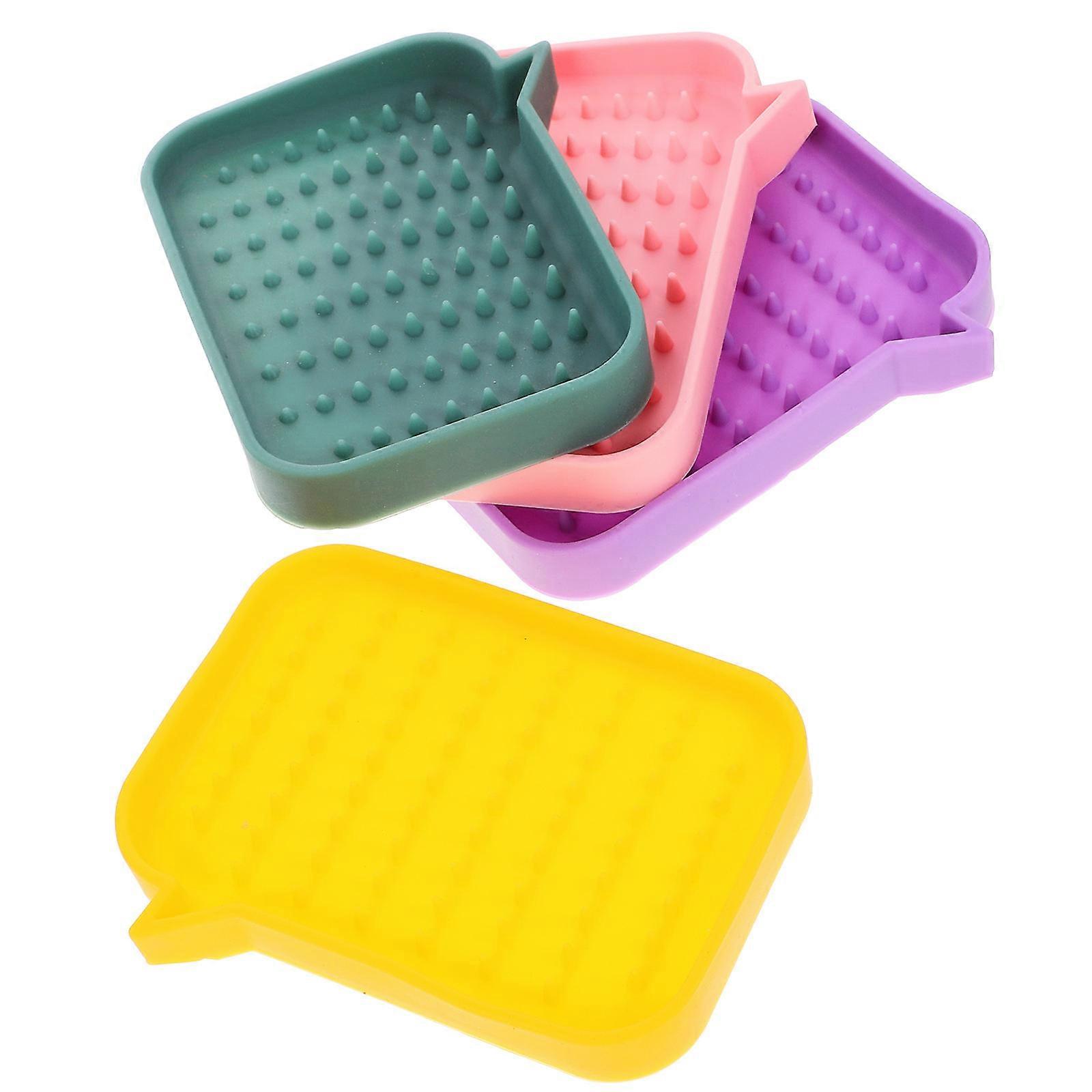 Soap Draining Dish Silicone for Soap Storage 12Pcs Assorted