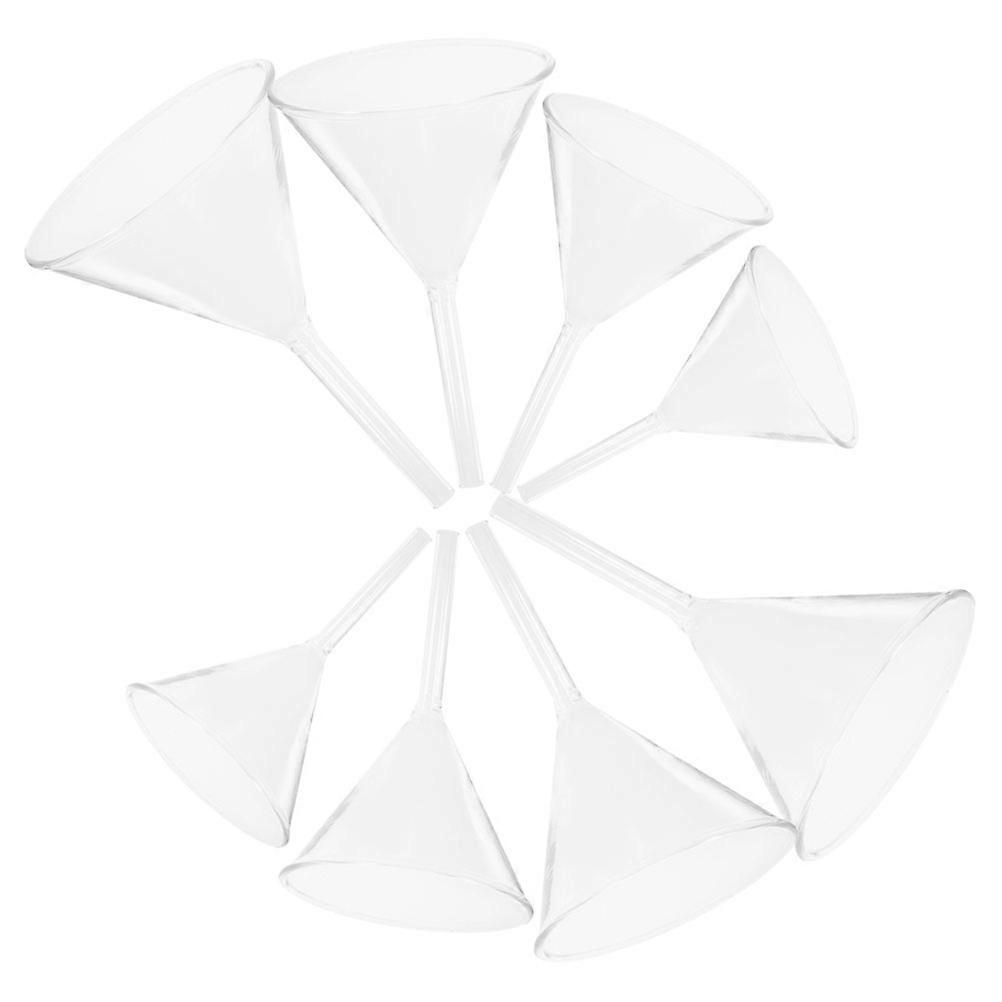 Scientific Glass Funnel Set for Laboratory Use with 24 Clear Funnels