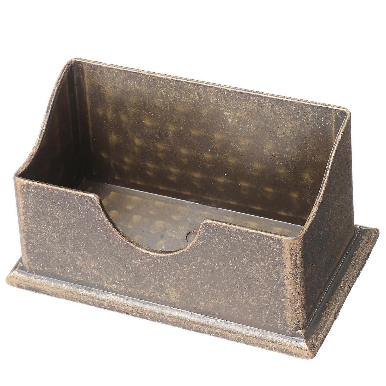 Alloy Business Card Holder Organizer for Desk 3Pcs Card Storage