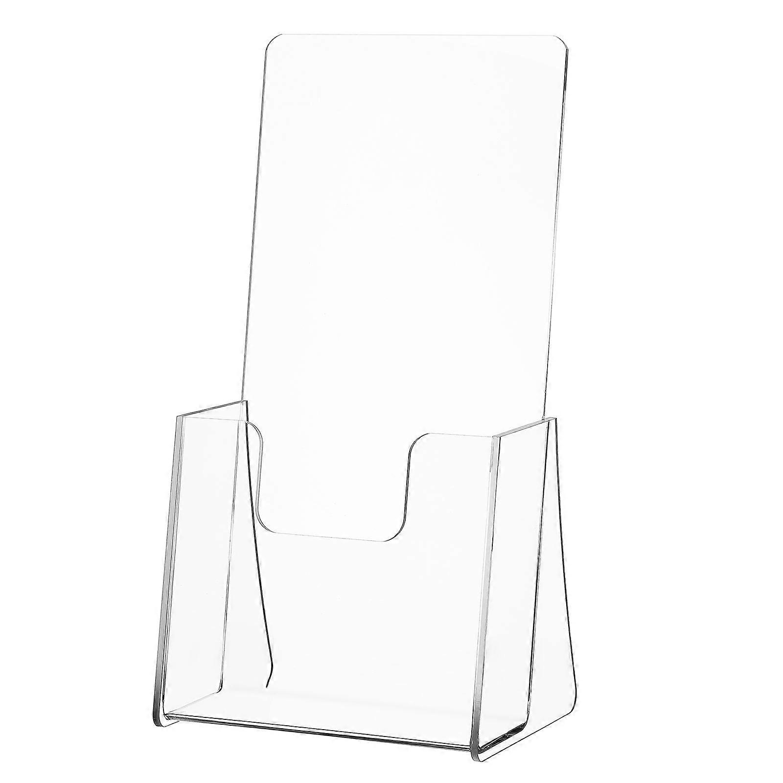 Pamphlet Display Stand 5Pcs Transparent Brochure Holder For Retailers Supermarket Use Stable Support 23.20X10.50X8.20CM