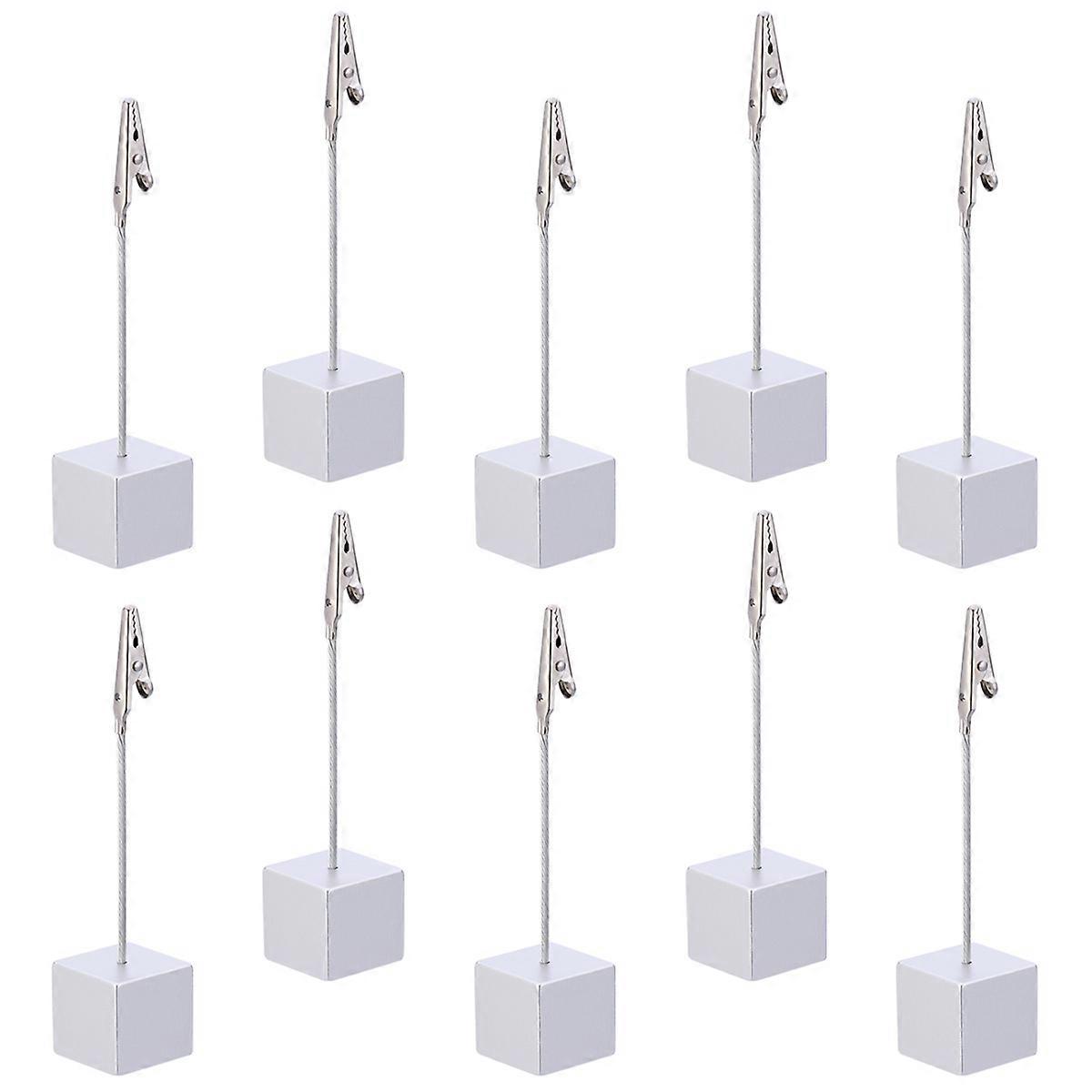 Photo Base Memo Holder for Paper Note 50Pcs Silver