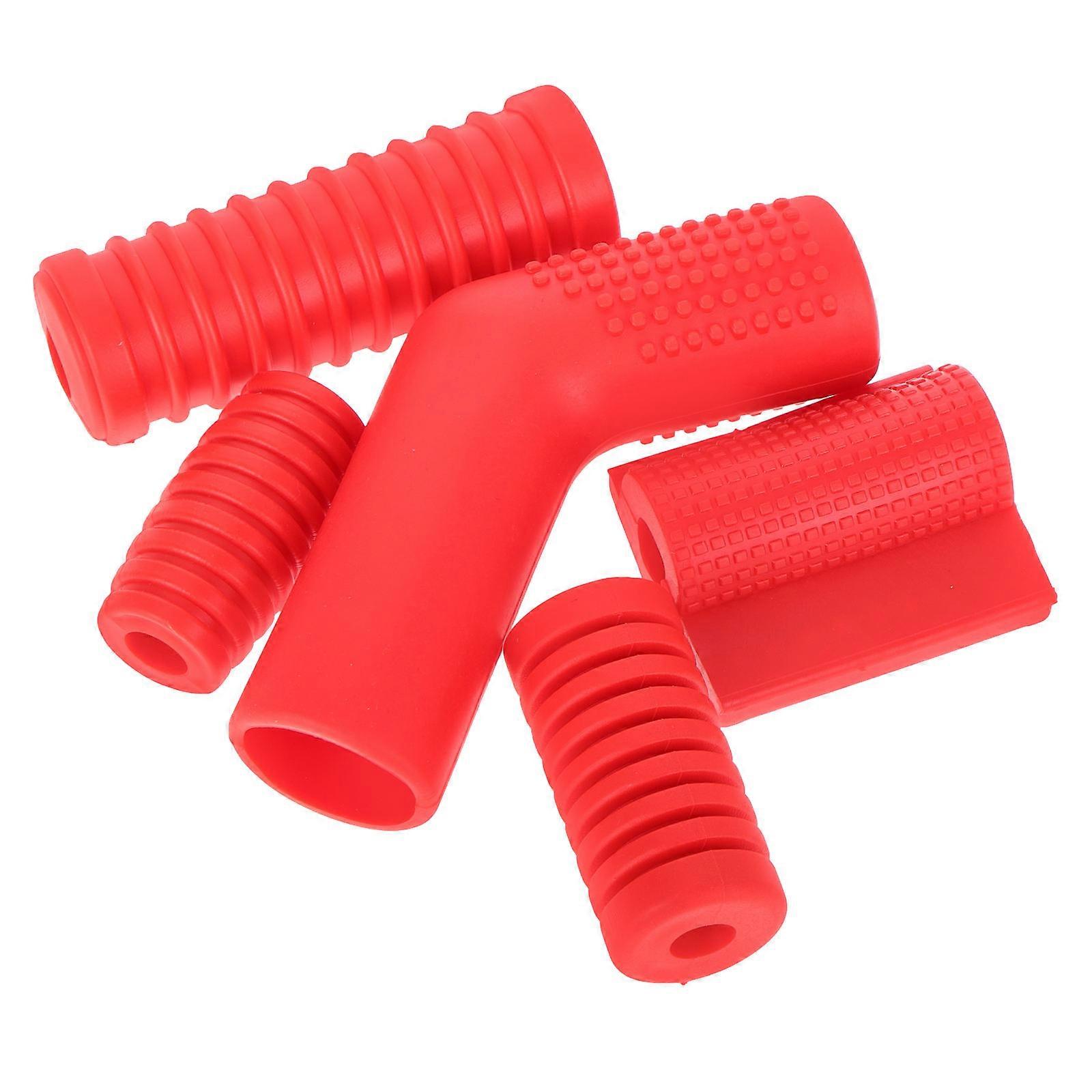 Universal Silicone Motorcycle Gear Shift Protector Cover for 5Pcs Red