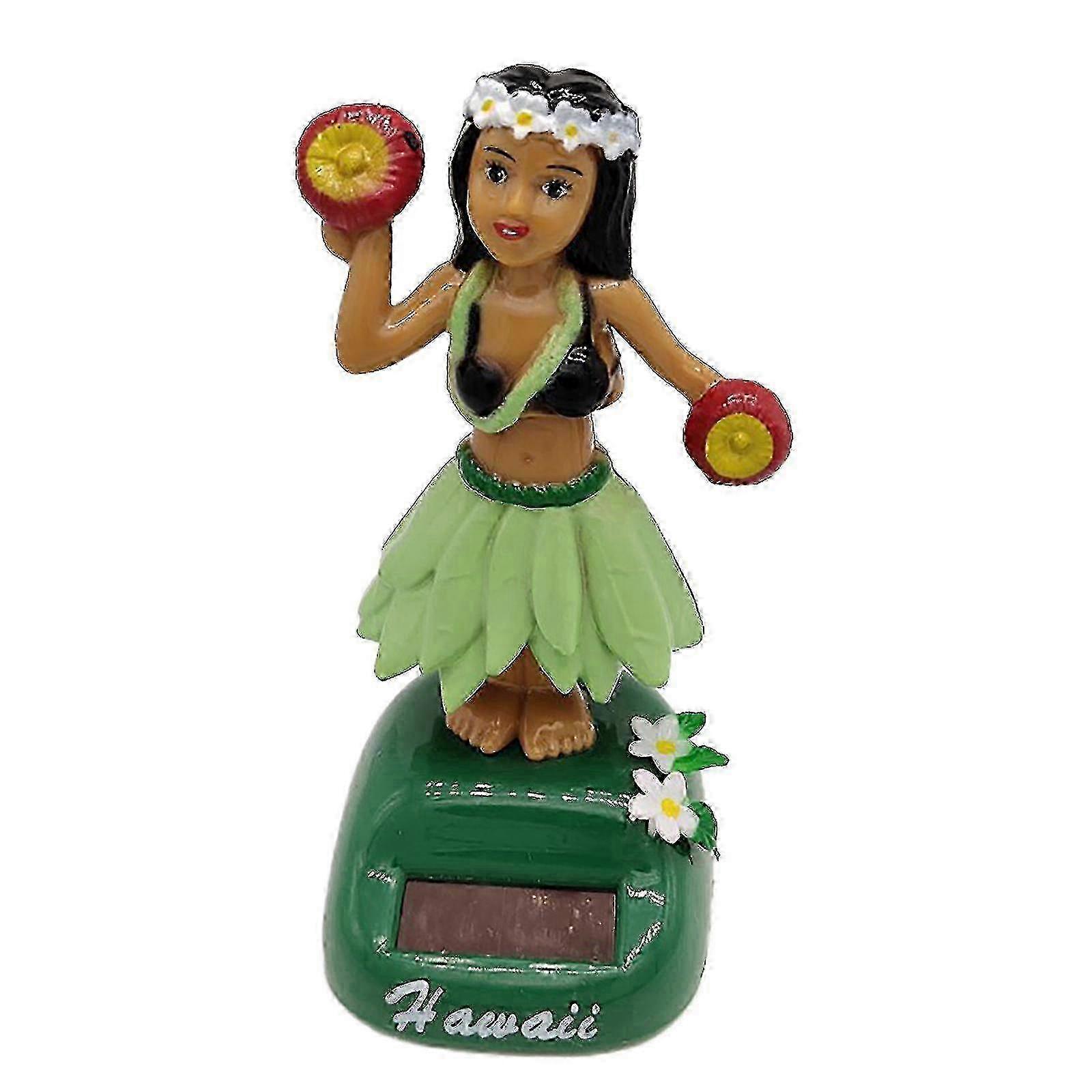 1 Pcs Solar Powered Hula Girl Bobble Shaking Head Doll Car Dashboard Dancing 2025
