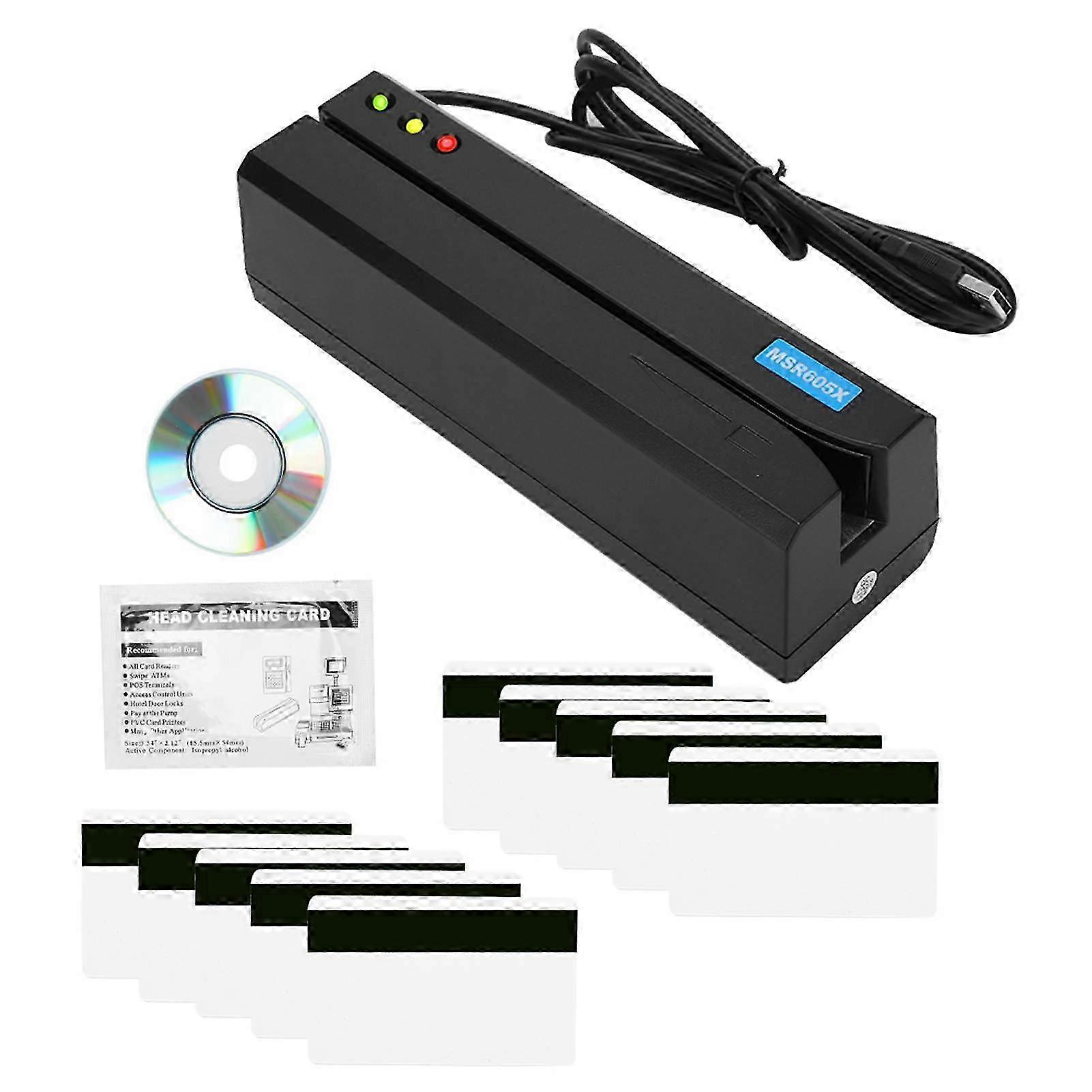 MSR605X Magnetic Strip Card Reader LED Indicator Magstripe Writer 3 Tracks