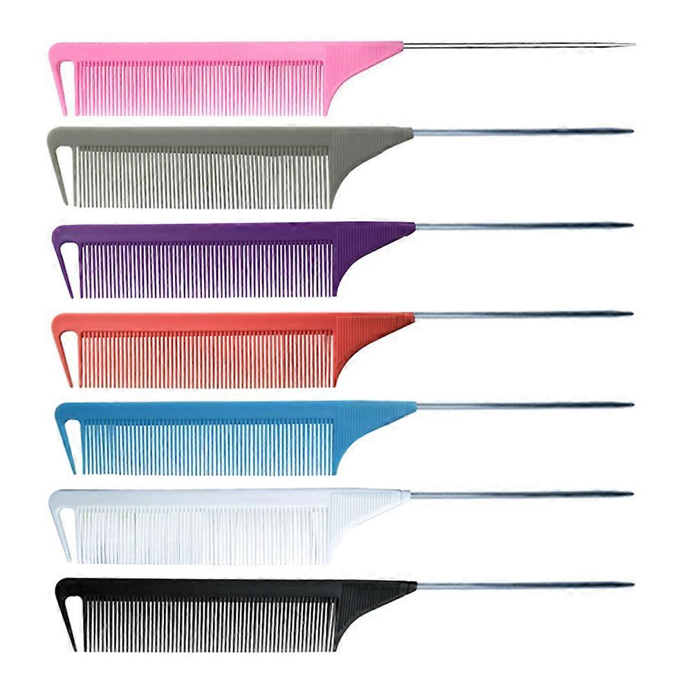 Rat Tail Comb Hair Styling Comb for Salon Use 12Pcs Colorful Set
