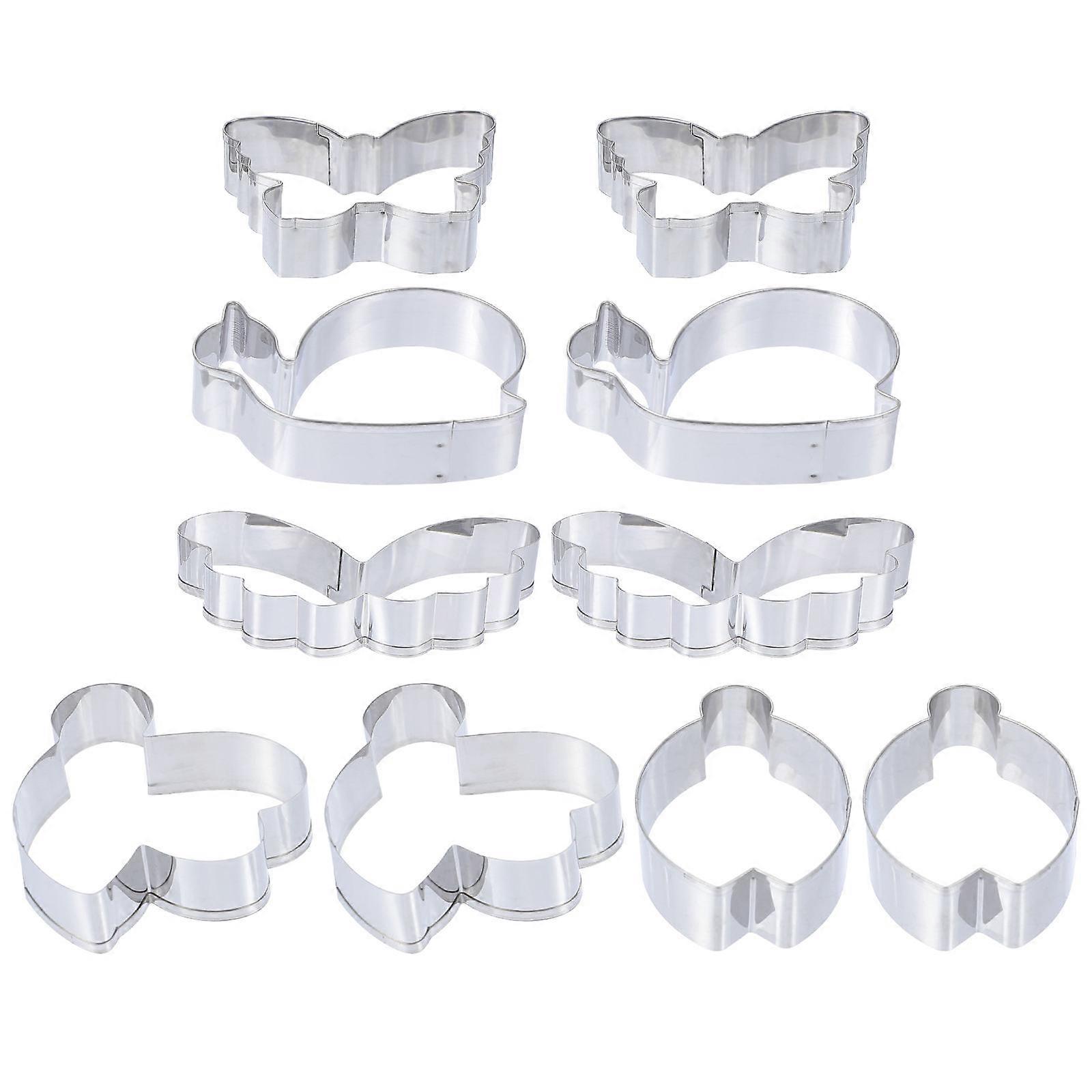 Silver Adorable Cake Molds for 6Sets DIY Chocolate Baking Molds