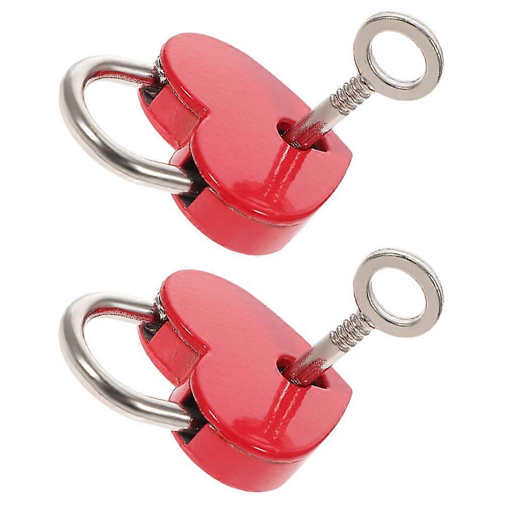 Creative Heart Lock Mini Padlocks 2 Sets For Gift Box Securing And Travel Use