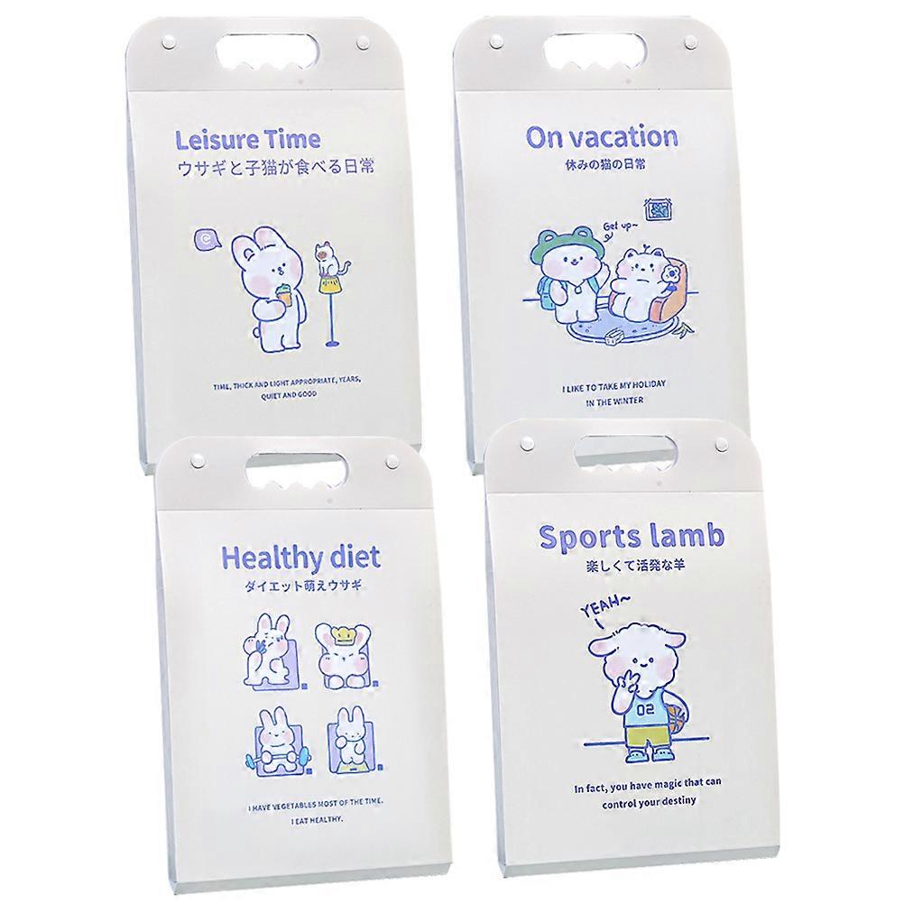 Accordion File Organizer And Plastic File Folder For Students And Home Users 14.15X9.43X0.39in Waterproof 4Pcs