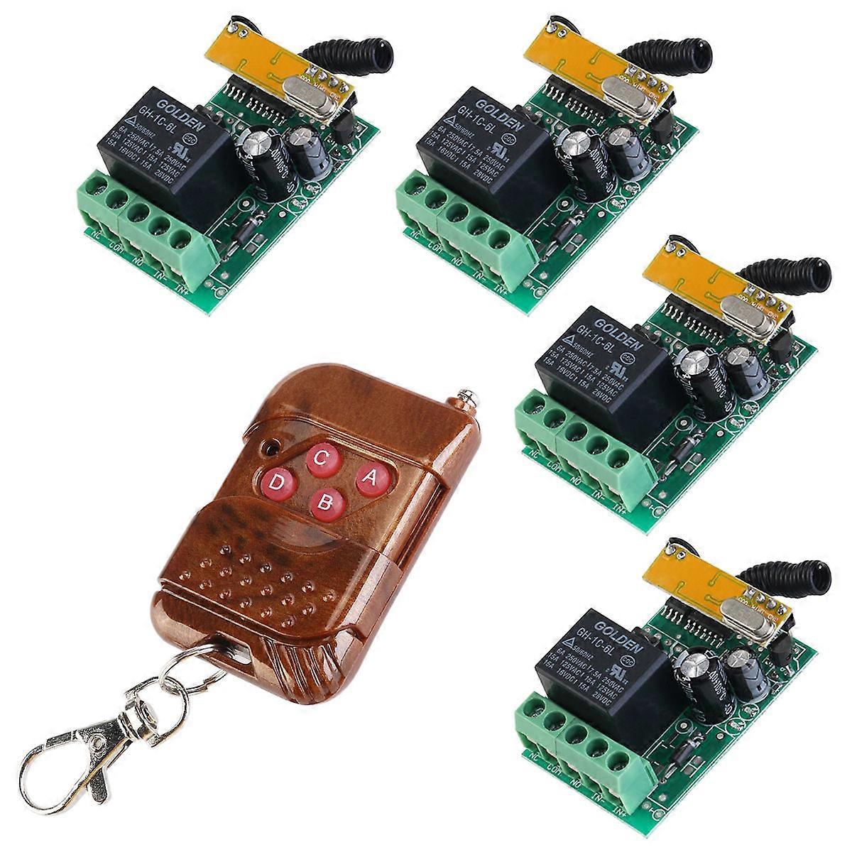 Dc 6V Wireless Relay Remote Control Switch 3Pcs with Transmitter