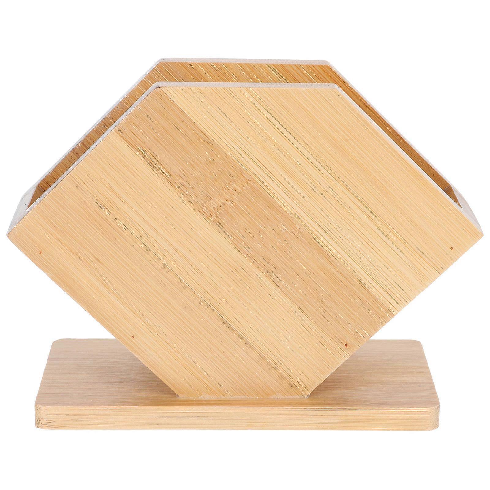 2Pcs Bamboo Napkin Box for Storage Elegant Restaurant Hotel Use