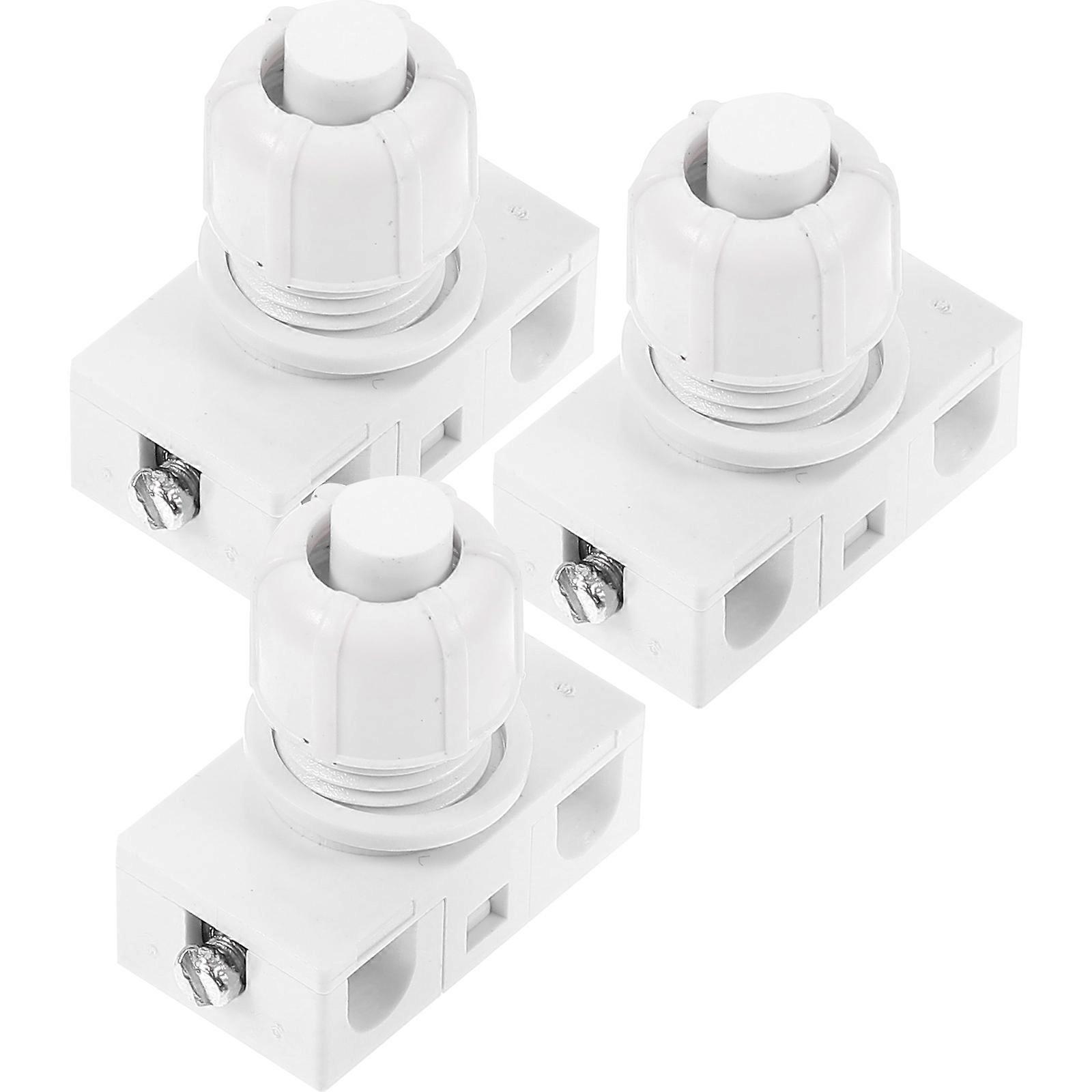 Self-Reset Push Button for Light 3Pcs Household Replacement Switch