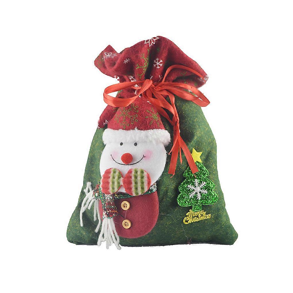 Christmas Drawstring Bags Packaging Three-dimensional Print Goodie Bag Candy