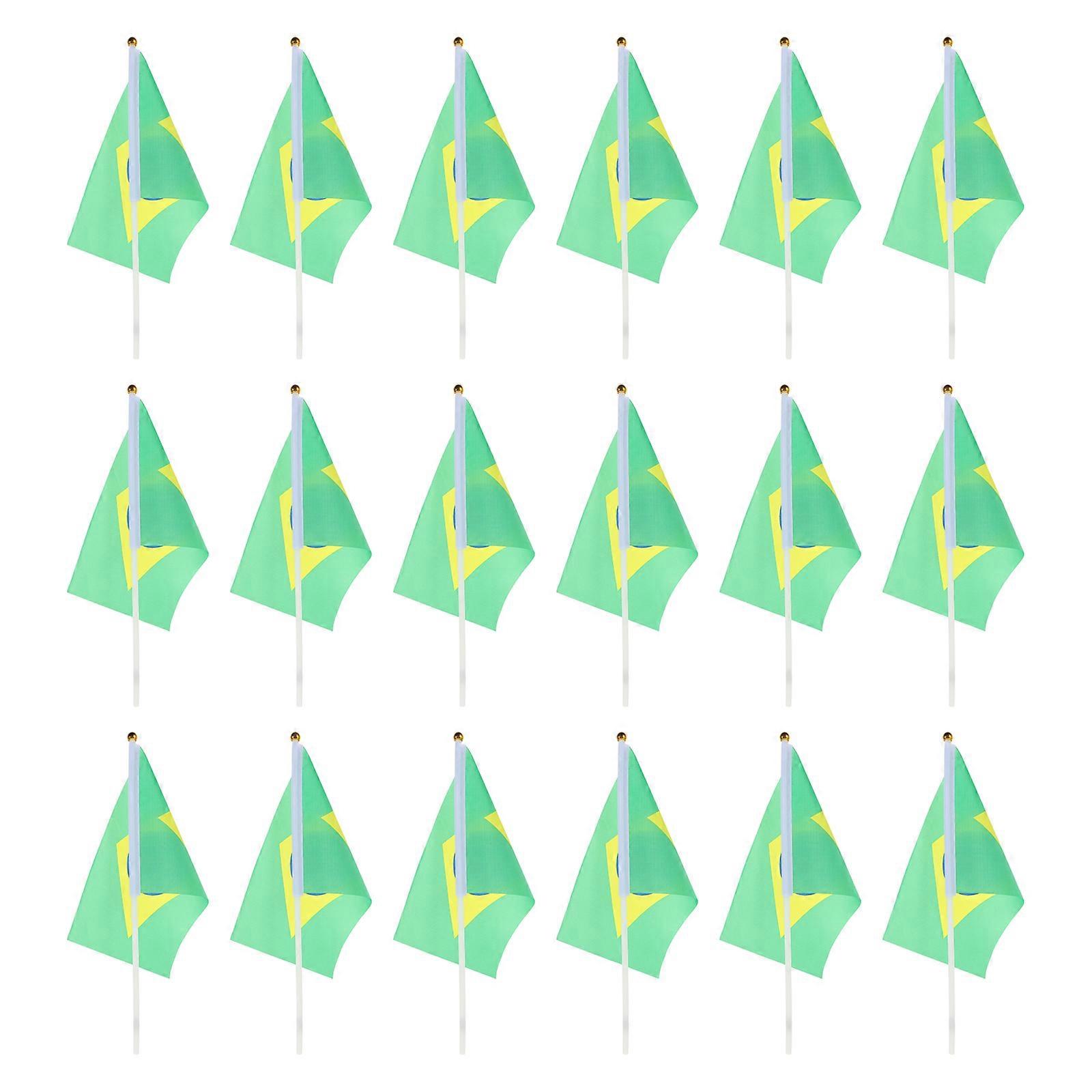Small Flags on Stick Football Match Hand Flags for Cheering 100Pcs