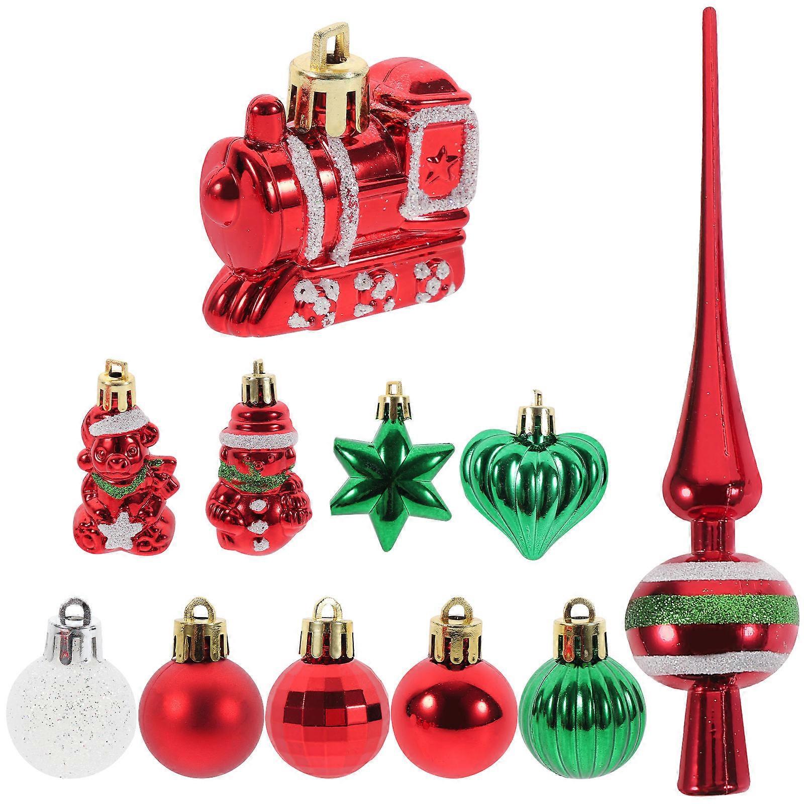 Christmas Tree Pendants Hanging Ornaments Set with 5 Boxes for Decor