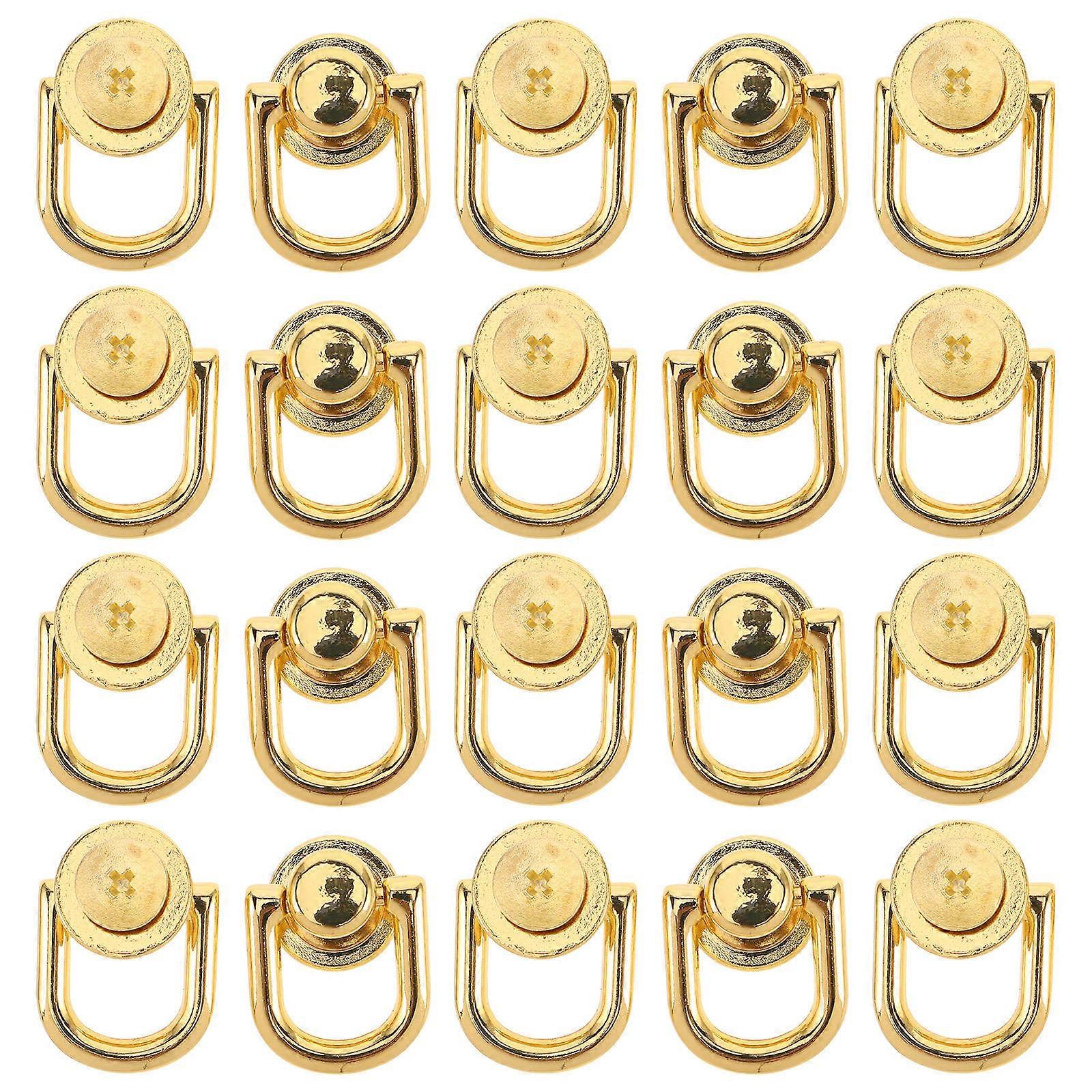 80Pcs Golden Purse Strap Hardware D Ring Stud Screw for Handbag Making