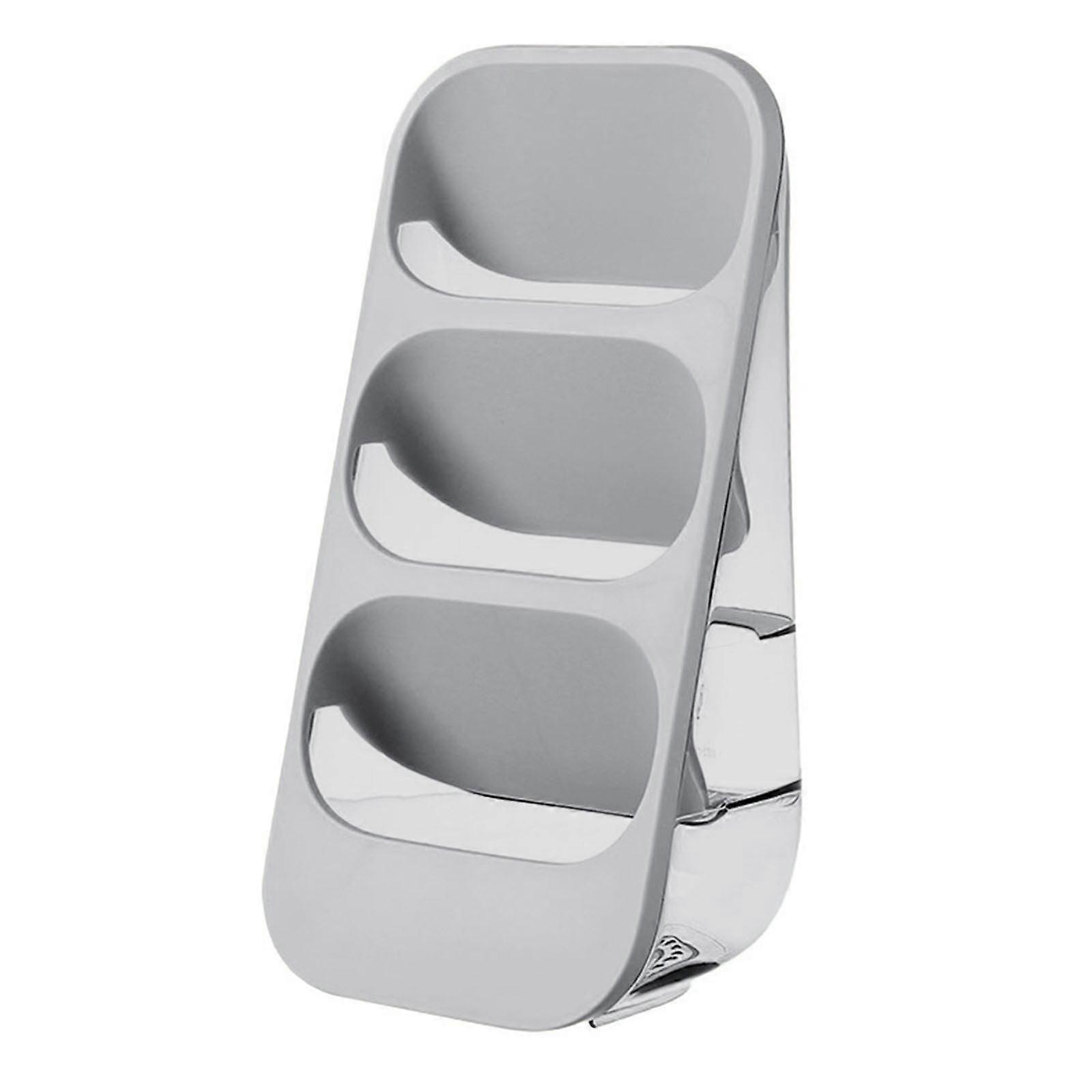 3 Layer Cutlery Storage Rack Spoon Fork Holder Box Spice Organizer Vertical High-grade gray