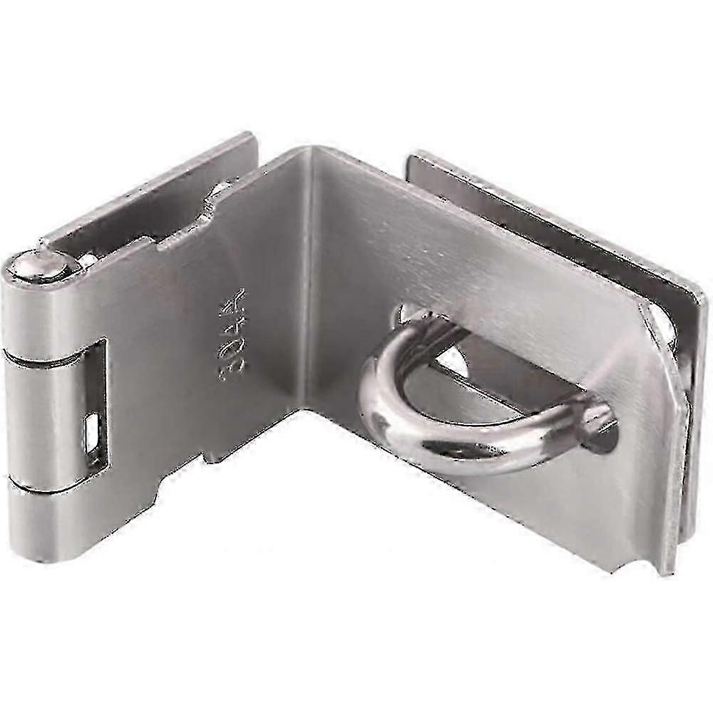 Door Hasp Latch 90 Degree, Stainless Steel Safety Right Angle Padlock Hasp Locking Latch Security Do