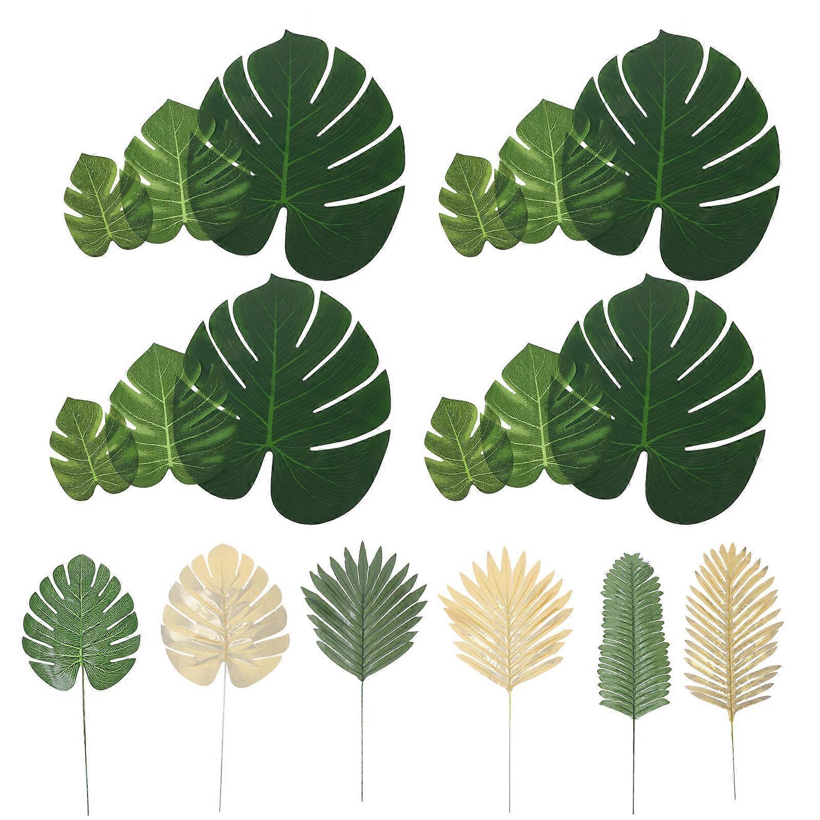 Fake Leaves Artificial Monstera Leaf for Decoration 144Pcs Plastic